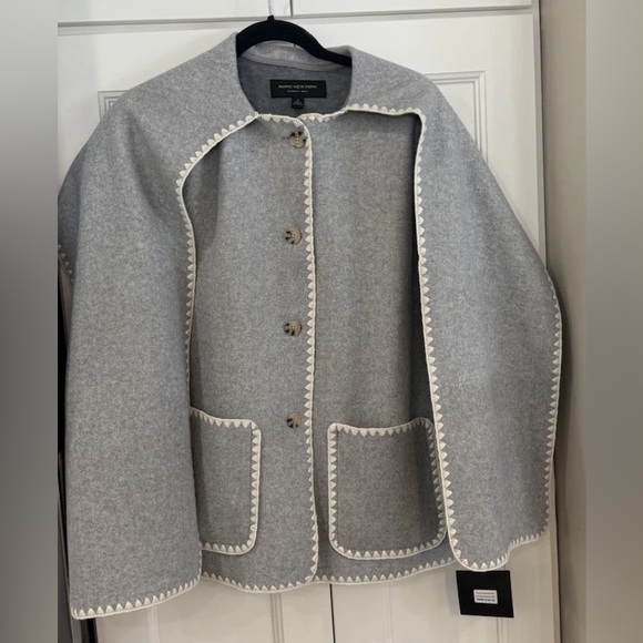 Marc New York Jackets & Blazers - Marc New York Andrew Marc Gray Jacket with White Trim